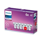 Lot de 6 ampoules led GU10 PAR16 4.6W = 50W 390lm 4000K neutre 36° philips