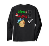 Nice Naughty Capybara Santa Family Christmas Pjs ART ON BACK Long Sleeve T-Shirt