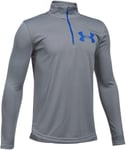 Under Armour UA Textured Tech 1/4 Zip Long Sleeve Top Grey 8-9 Years New Kids