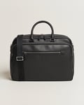 Canali Grain Leather Weekend Bag Black