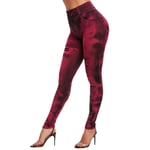 YHWW Leggings,Leggings en Jean Imitation Taille Haute Mince élastique sans Couture, Plus la Taille 3XL Pantalon Crayon Maigre Femme Leggings de Course d'entraînement, D 08, S