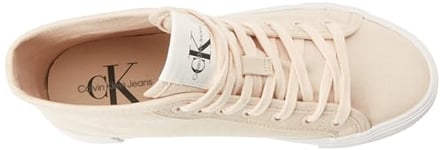 Calvin Klein Jeans Baskets Vulcanisées Femme Compensées, Rose (Whisper Pink/Ash Rose/Bright White), 36