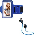 Pack Sport Pour Samsung Galaxy Z Flip Smartphone(Ecouteurs Bluetooth Sport+Brassard)Courir T1(Bleu)