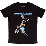 Johnny Ramone Unisex T-Shirt: Ripped Denim (Black) (X-Large)