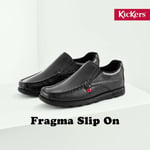 KICKERS Fragma Slip JUNIOR BOYS UNISEX School Shoes Black UK 5 EU 38 NEW, BOXED