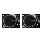 2x Reloop RP-7000MK2 Professional Black Direct Drive Turntable