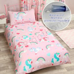 I BELIEVE IN UNICORNS JUNIOR DUVET COVER SET & TODDLER MATTRESS PROTECTOR