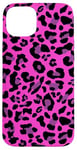 iPhone 15 Plus Leopard Print Stylish Cheetah Summer Pattern Purple & Pink Case