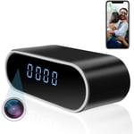 Hden Spy Camera, WiFi Hidden Camera, Klockkamera 1080P, Trådlös WiFi Väckarklocka Kamera, Nanny Cam Full HD med Nattseende Rörelseaktivering för