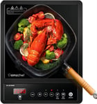 AMZCHEF Single Induction Hob, Portable Induction Hob, 10 Temperature Settings to