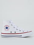 Converse Kids Unisex Hi Top Trainers - White, White, Size 11.5 Younger