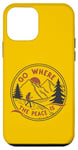 Coque pour iPhone 12 mini Camping plein air amusant Go Where The Peace Is Homme/Femme Camper