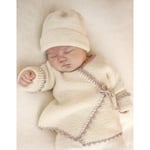 Bedtime Stories by DROPS Design - Baby Jakke Strikkeoppskrift str. pre - 12/18 mdr