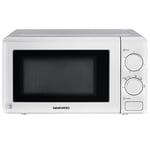 Daewoo Manual Microwave, 20 Litres, 800W, 6 Power Settings Including Defrost, 30 Minute Timer, Cooking End Signal, Viewing Door With Push Open Button, White