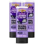 Original Source Shower Gel Laid-Back Lavender & Tea Tree Natural Scent 250ml x3