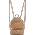 GUESS Women's Manhattan Backpack, Latte Logo, One Size