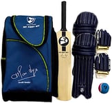 SG My First Kit HP Signed (Multicolor, Age: 3-4 Years) | Includes: 1 Bat, Leg Guard & 1 Pair Batting Gloves | Ideal Junior Cricket | for Tennis Ball | Lightweight Boys, 3-4 Year