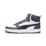 Puma Unisex Adults Puma Caven 2.0 Mid Sneakers, Puma White-Puma Black-Strong Gray-Puma Silver, 40.5 EU