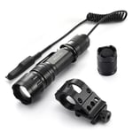 Alonefire TK104 XM-L2 LED 5000Lumens 5Modes Zoombar Vattentät Taktisk ficklampa 18650 ficklampa