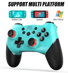 Manette sans Fil Compatible pour Switch/Switch Lite/Switch OLED, Bluetooth Batterie Rechargeable/Turbo/6-Axis Gyro/Double Moteur