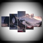 ERSHA Canvas Painting The Art Of Titanfall 2 Wall Art Pictures 5 Pieces Modular Wallpapers Poster Print For Living Room Home Decor(Framed)