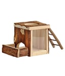 Dehner Accessoire pour Petit Animal - Tour Buddelturm Castle - Environ 11,5 x 12,5 x 18 cm - Bois Naturel