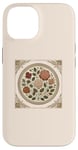 Coque pour iPhone 14 Rose florale botanique, style bohème minimaliste, roses d'amour