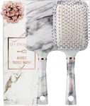 Paddle Hair Brush for Women - Easy Grip Handle, Detangling, Blow Drying, Marble