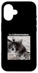 Coque pour iPhone 16 evillarry larry chat meme brainrot lobotomisateur mastermind