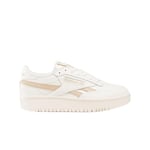 Reebok Women's Club C Double Revenge Sneaker, FTWWHT/PUGRY2/FTWWHT, 7 UK