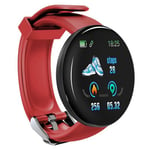 Montre connectée Bracelet Intelligent Fréquence Cardiaque Pression Artérielle Couleur Écran Étanche Bracelet De Sport D18 rouge XSTONE