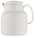 Helios Mondo Pichet isotherme en plastique avec passoire à thé, blanc, 14,2 x 13,6 x 19,3 cm