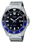 Casio Standard Analog Black Dial Sports Quartz 200M Men's Watch MDV-107D-1A2