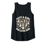 Womens Cute Dog Puppy Just A Girl Who Loves Dogs Tank Top