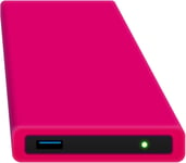 HipDisk Disque Dur Externe 2,5 Pouces USB 3.0 en Aluminium avec Coque de Protection en Silicone pour Disque Dur SATA et SSD Antichoc imperméable 1 to HDD Rose