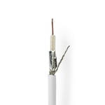 Nedis Coax Kabel På Rulle | RG59 | 75 Ohm | Dobbelt afskærmet | ECA | 100.0 m | Coax | PVC | Hvid | Rulle