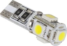 Vipow Zar0380 Zarówka Samochodowa Led T10 Canbus - 5 X Smd5050, Biala