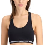 Puma BH Iconic Racer Back Bra Svart X-Small Dam