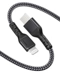 Câble Usb C Vers Lightning 1,2m [Certifié Apple Mfi] Câble De Charge En Nylon Tressé De Type C Avec Puce D'origine Apple Compatible Avec Iphone 13 Pro Max/12/11/X/Xs/Xr/8,Airpods 3/Airpods Pro