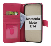 New Standcase Motorola Moto E14 Plånboksfodral (Hotpink)