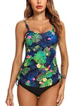 Gyabnw Maillot de Bain Femme 2 Pieces Sexy Eté Tankini Shorty Ensembles Deux Pièces Bikini Set Hauts et Shorts