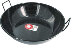 Garcima - 5020017 – Double Poêle - Profonde avec anses - Emaillé - Noir - Taille: 55 cm