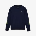 Lacoste Mens Tennis Classic Fit Logo Stripe Sweatshirt in Blue Cotton - Size Large