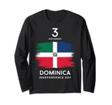 Patriotic Dominica Independence Day Vintage Dominica Flag Long Sleeve T-Shirt