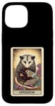 Coque pour iPhone 15 Esthetic Cottagecore The Opossum Possum Jeu de cartes Tarot