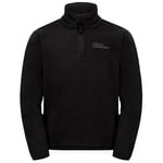 Jack Wolfskin Unisex Children Taunus Halfzip K Pullover Sweater, Granite Black, 116 (EU)