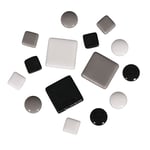 Rayher Fancy tesselles mosaïque verre, ø 12mm env. 395 pces blanc/noir, 14826000