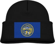 sanuo Flag of Nebraska Children Warm Knitted Cap Girls Boys Outdoor Recreation Hat Headgear