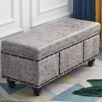 Conteneur coffre simili cuir canapé banc pouf conteneur 80x40x43 cm gris