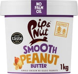 Pip & Nut - Smooth Peanut Butter (1kg) | Natural Nut Butter, No Palm Oil, No Ad